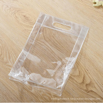 Tuyauterie en plastique transparente imperméable de sac de PVC de empaquetage avec le bouton de l&#39;OEM